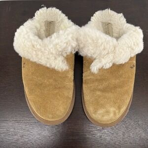 Koolaburra UGG Milo Womens 7 Shoes Suede Comfort Lined House Slippers Cozy Mule